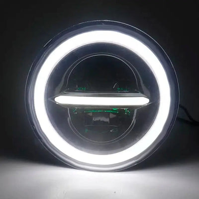 Universal 7 Inch Jeep Style LED Angel Eye Headlight