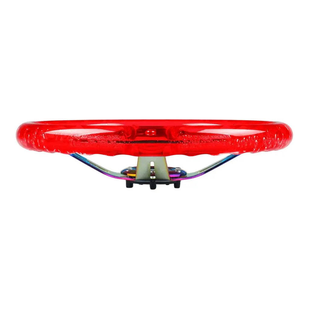 Universal Red Acrylic JDM Drift Style Racing Steering Wheel - Neo Chrome Face (350mm)