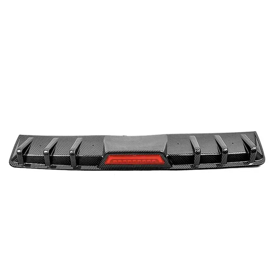 Universal Carbon Look Shark-Fin Diffuser With LED Brake Light