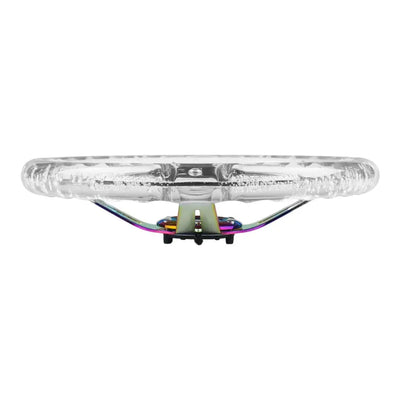 Universal Clear Acrylic JDM Drift Style Racing Steering Wheel - Neo Chrome (350mm)