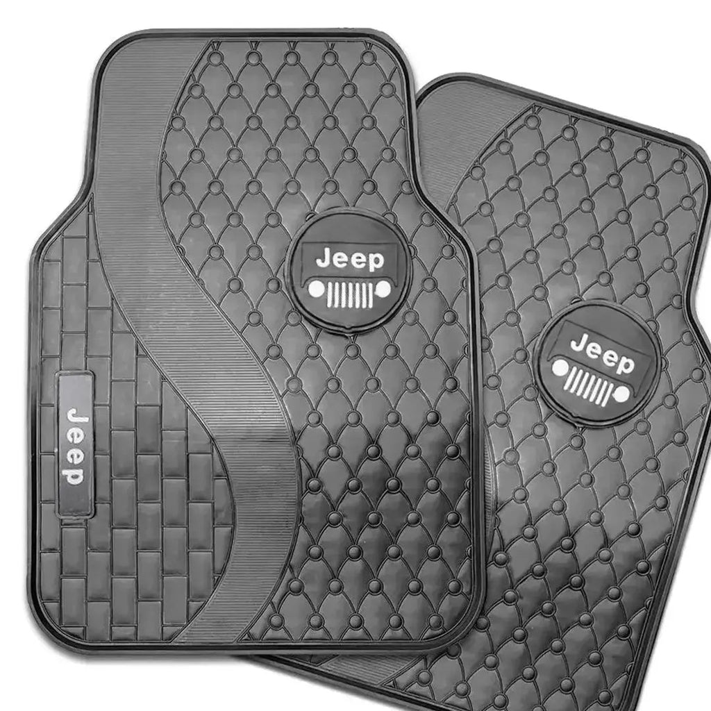 Suitable To Fit - Jeep 5-Piece Rubber Car Mats (Grey)
