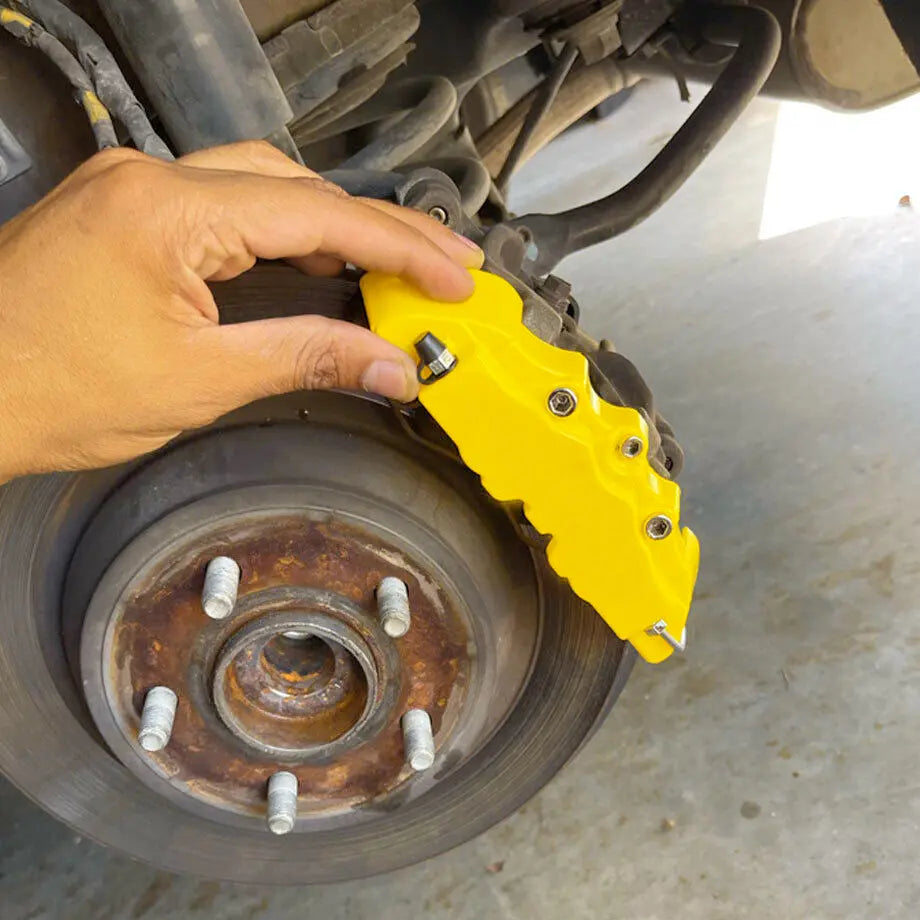 Universal Plastic Brake Caliper Covers - Yellow (Small)