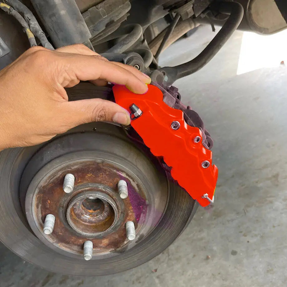 Universal Plastic Brake Caliper Covers - Red (Small)