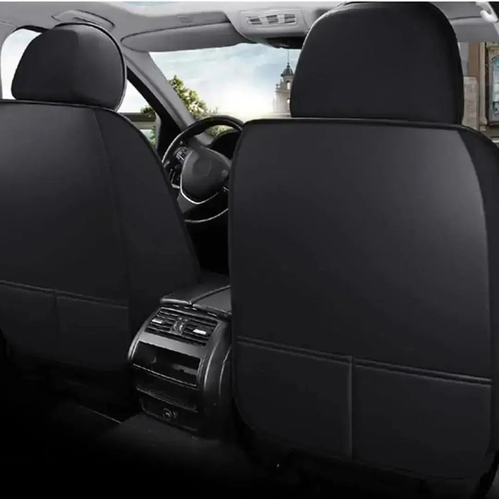 Universal Premium Luxury Car Seat Covers - Front & Rear Full Set (Black & Blue)