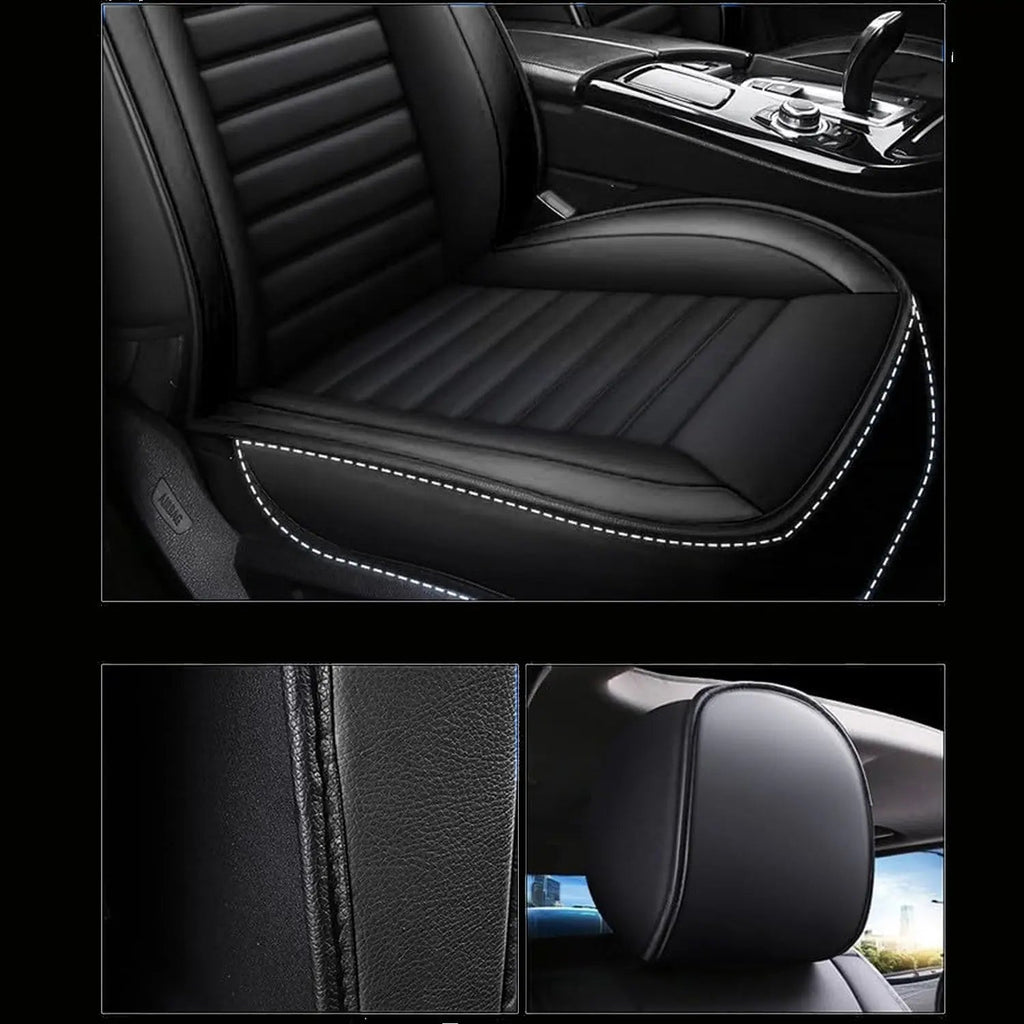 Universal Premium Luxury Car Seat Covers - Front & Rear Full Set (Black)
