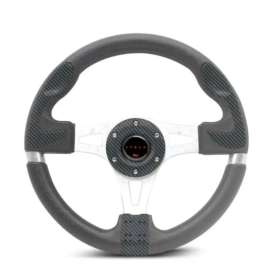 Universal Racing Style Steering Wheel - Carbon Look