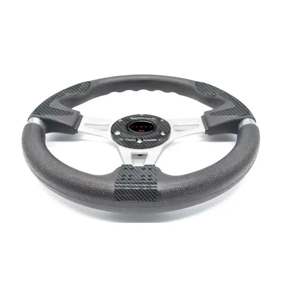 Universal Racing Style Steering Wheel - Carbon Look
