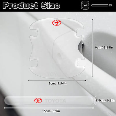 Universal Toyota Transparent Silicone Door Handle Cover Protector Set (8pc)