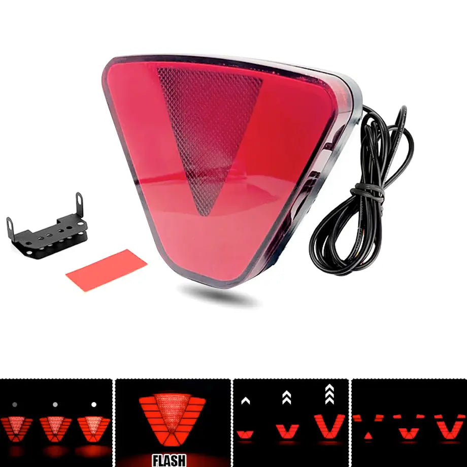 Universal Triangular F1 Style Smoked Red LED Brake Light - Type C