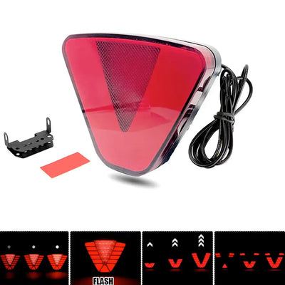 Universal Triangular F1 Style Smoked Red LED Brake Light - Type C