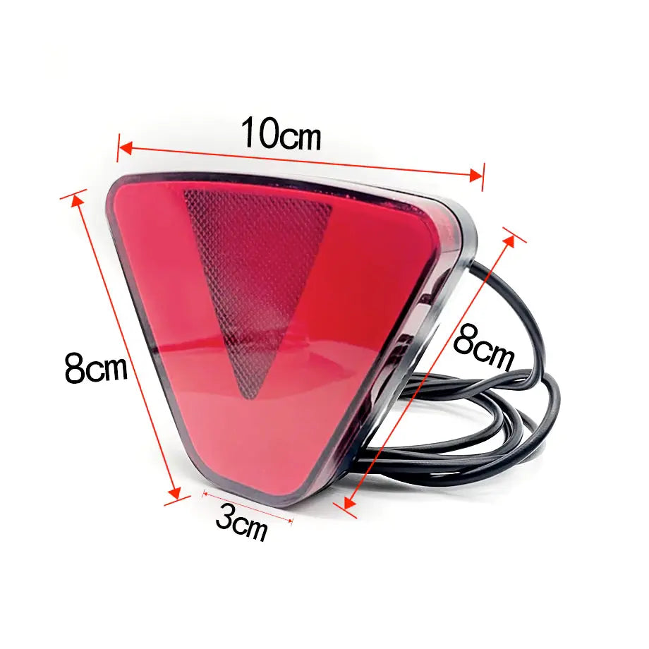 Universal Triangular F1 Style Smoked Red LED Brake Light - Type C