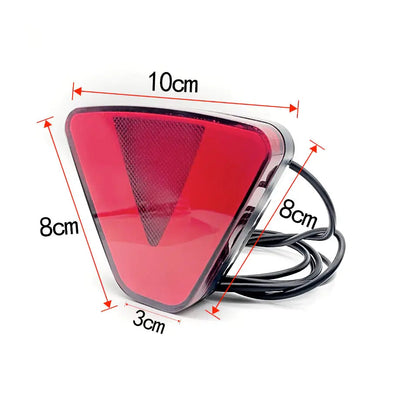 Universal Triangular F1 Style Smoked Red LED Brake Light - Type C