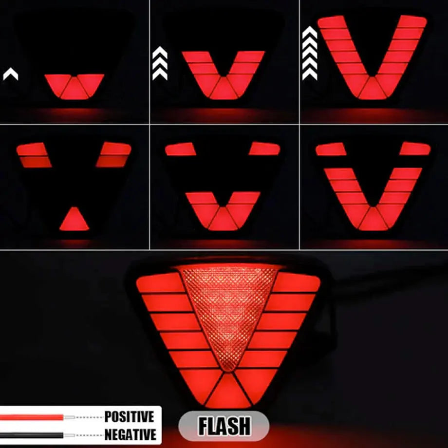 Universal Triangular F1 Style Smoked Red LED Brake Light - Type C