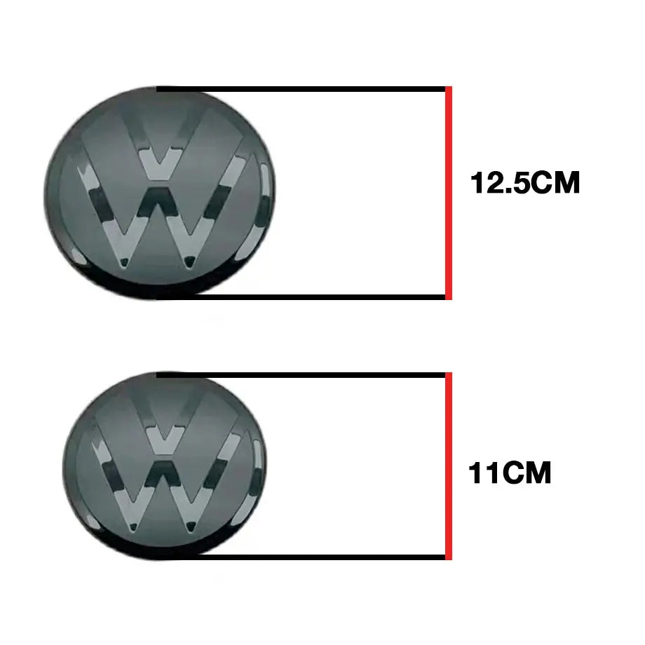 Suitable To Fit - V-W Polo 6 / Vivo Smoked Black Stick On Emblem Badge Cover (Pair)