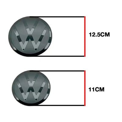 Suitable To Fit - V-W Polo 6 / Vivo Smoked Black Stick On Emblem Badge Cover (Pair)