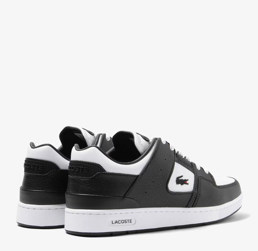 Lacoste Men's Court Cage Leather Colour Contrast Trainers
