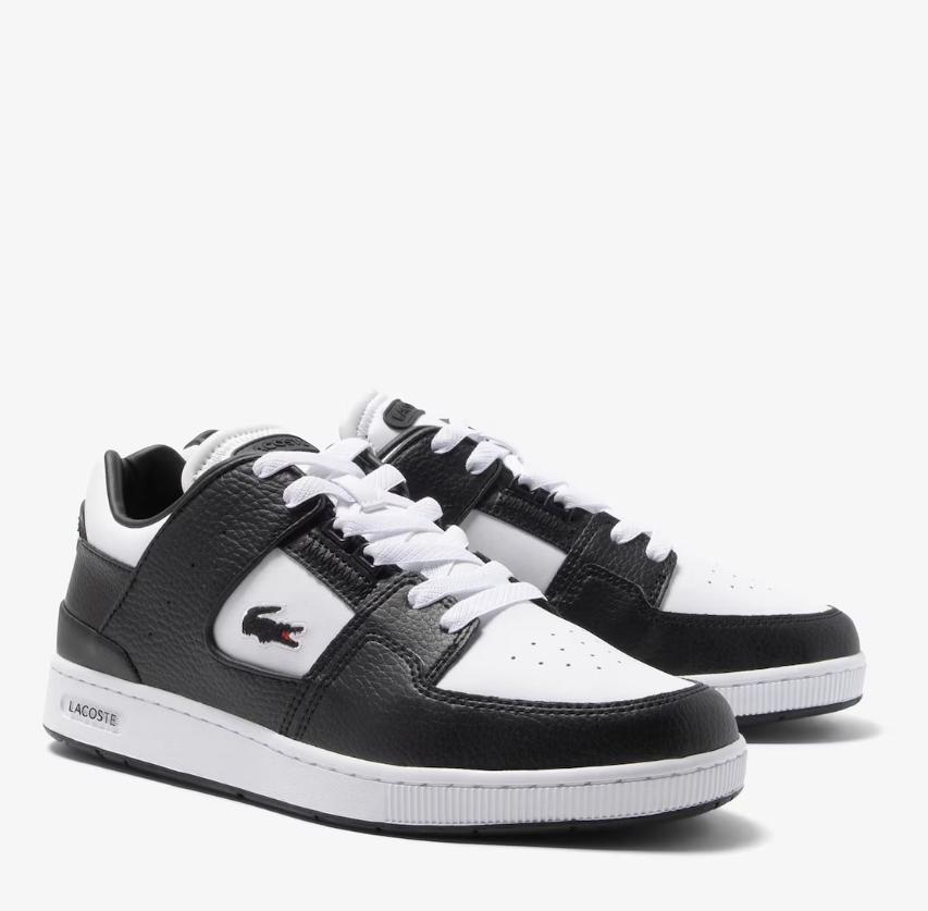 Lacoste Men's Court Cage Leather Colour Contrast Trainers