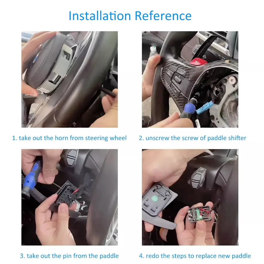 BM G-Series / X-Series Aluminium Paddle Shift Extensions (Blue)