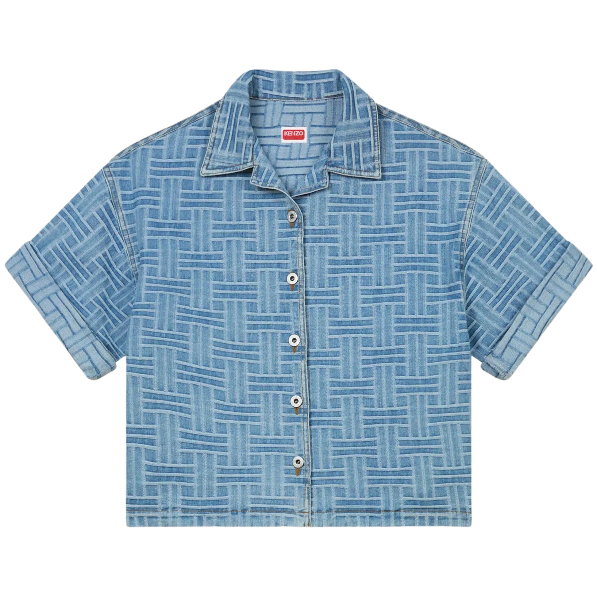 Kenzo Shirt Weave Denim Blue