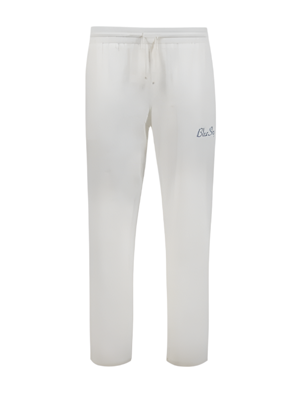 Blue Sky Inn Track Pant Linen Logo White