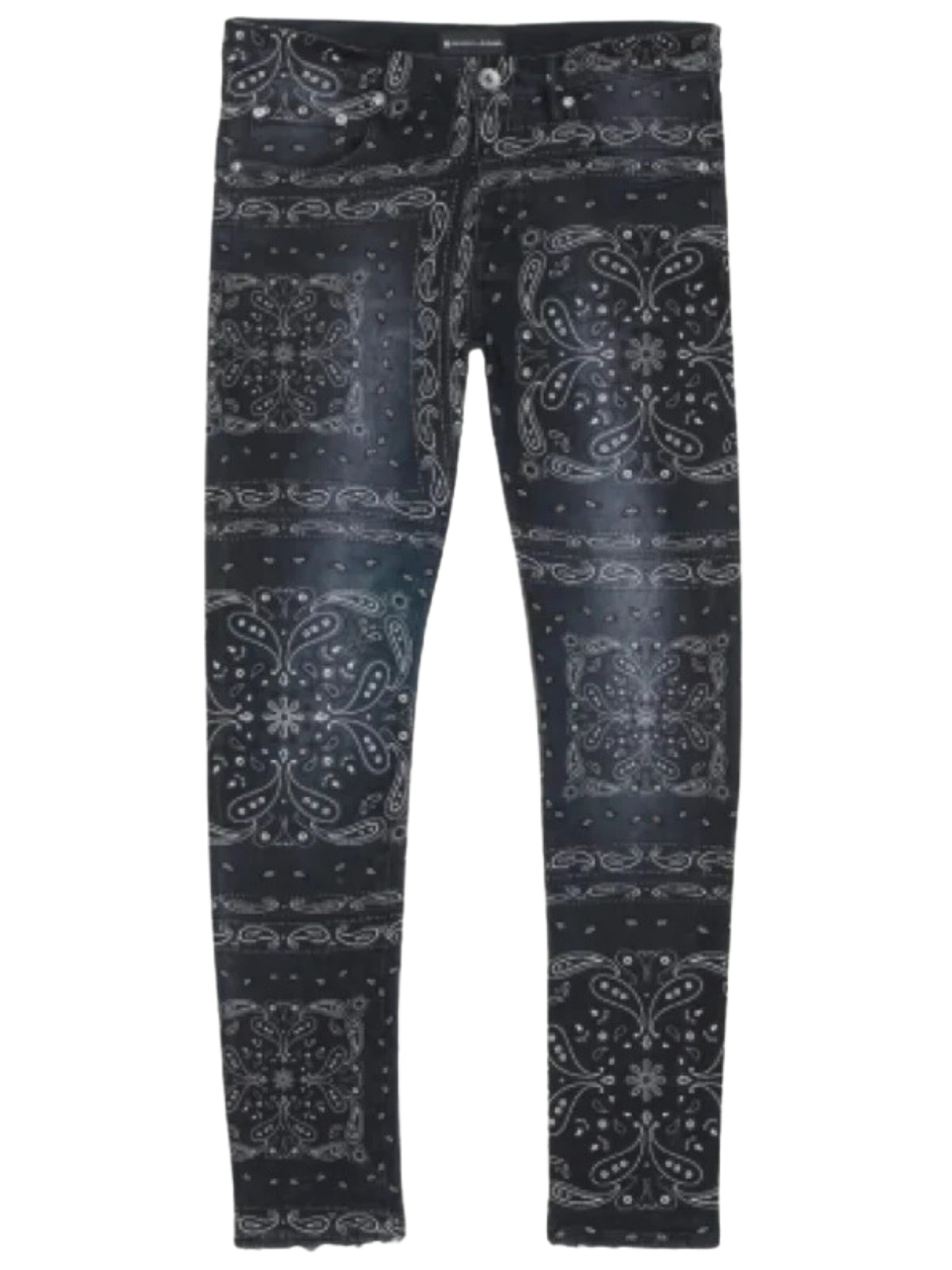 Purple Jeans Vintage Warped Bandana Black