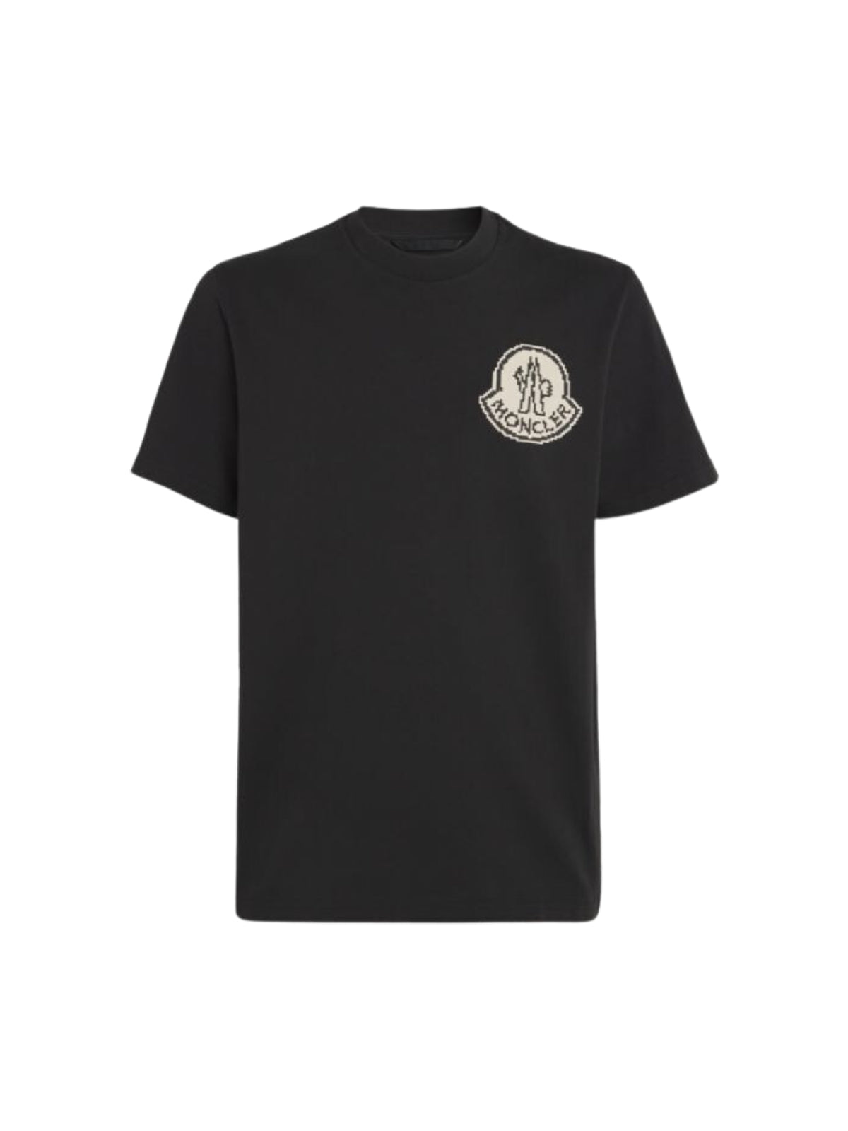 Moncler T-Shirt Patch Logo White-Black