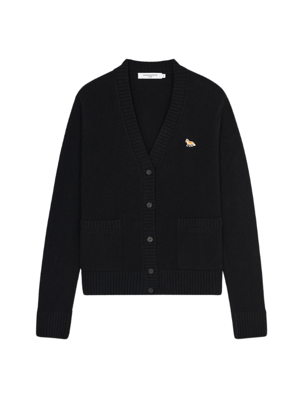 Maison Kitsune Cardigan Baby Fox Patch Black