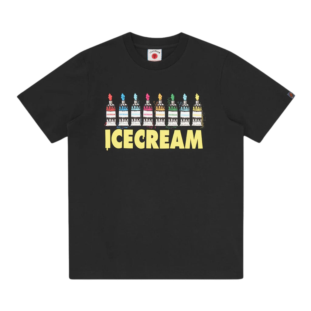 Ice-Cream T-Shirt Art Supplies Black