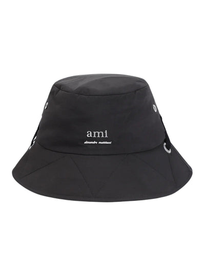 Ami Bucket Hat Alexandre Mattiussi With String Black