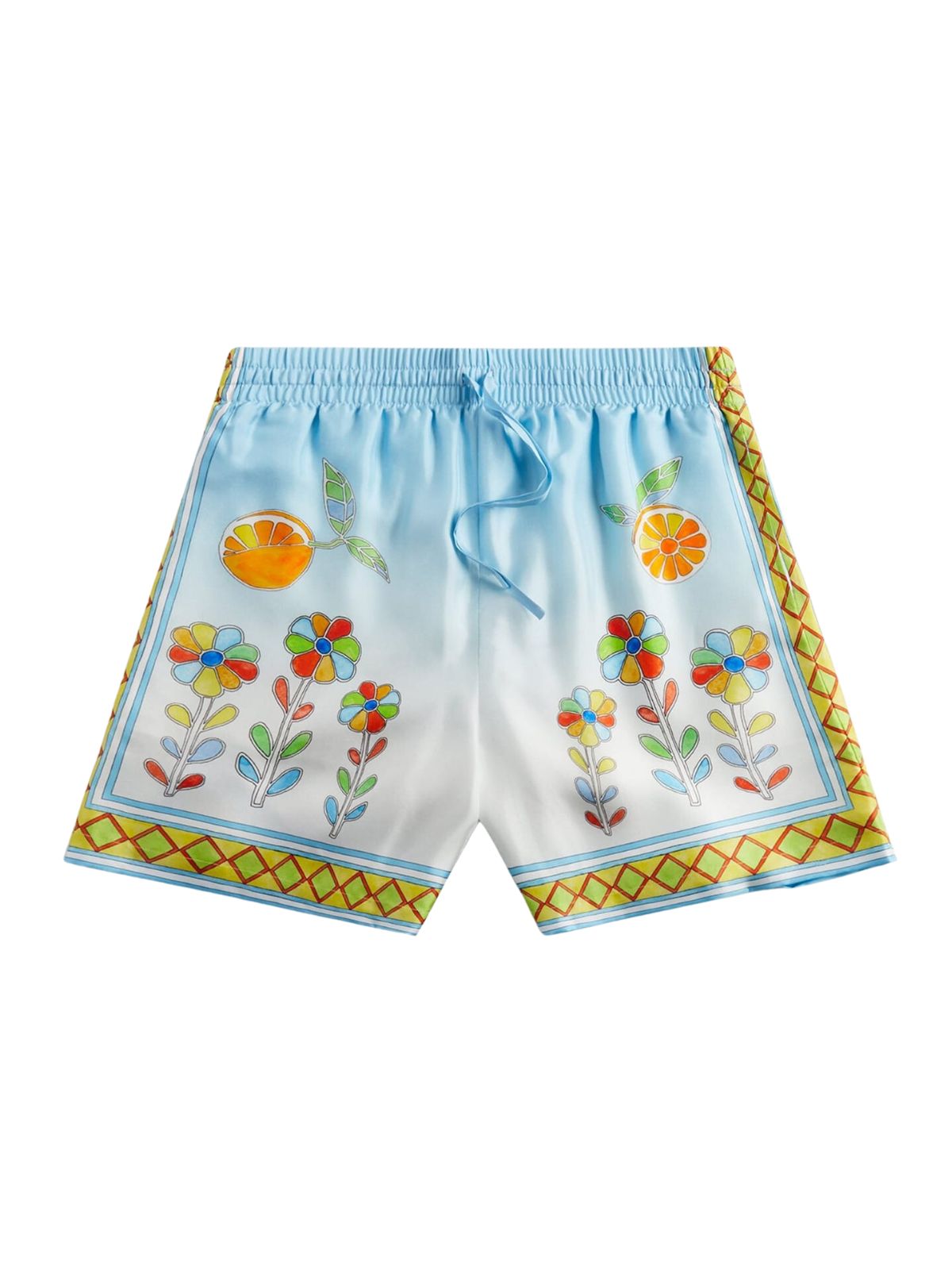 Casablanca Shorts Silk With Drawstrings Yoruba Flowers