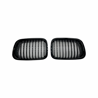 BMW E46 PRE FACELIFT DOUBLE  SLAT GLOSS BLACK GRILLS 2DOOR