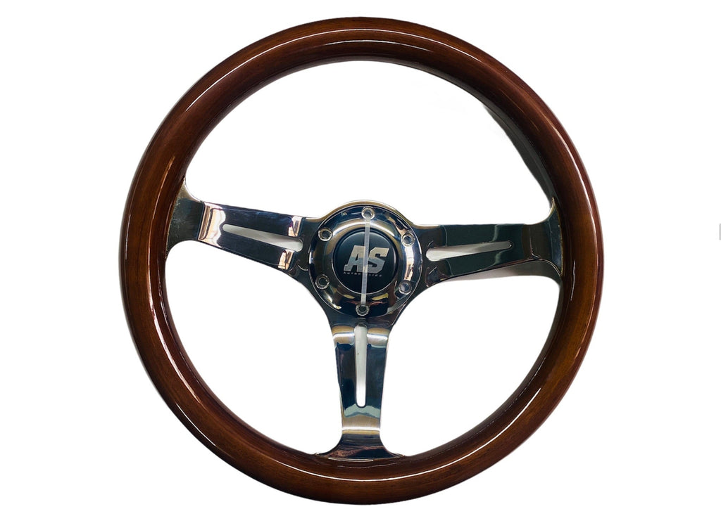 WOODEN STEERING WHEEL 330MM