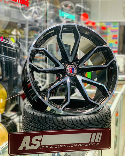 19” AS-F1203  5/120 BLACK MACHINE FACE