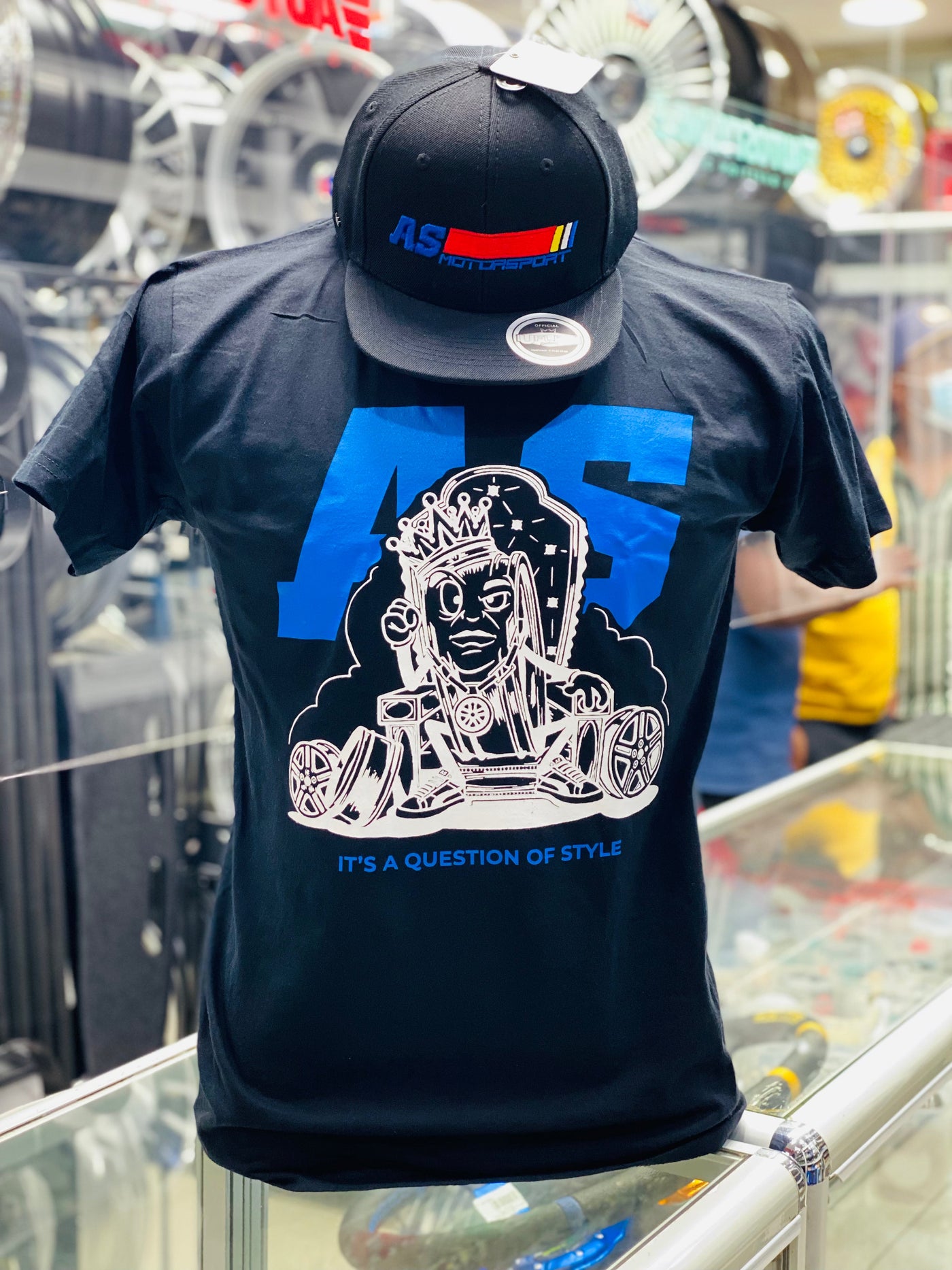 AS WHEEL KING  T-SHIRT BLACK