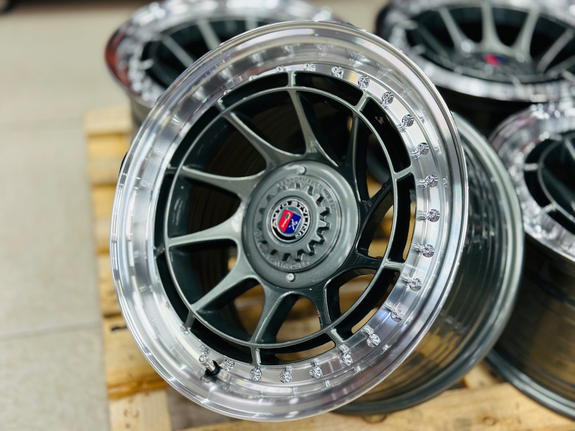 15” AS-7574 GUNMETAL 4/100 4/108 wheels