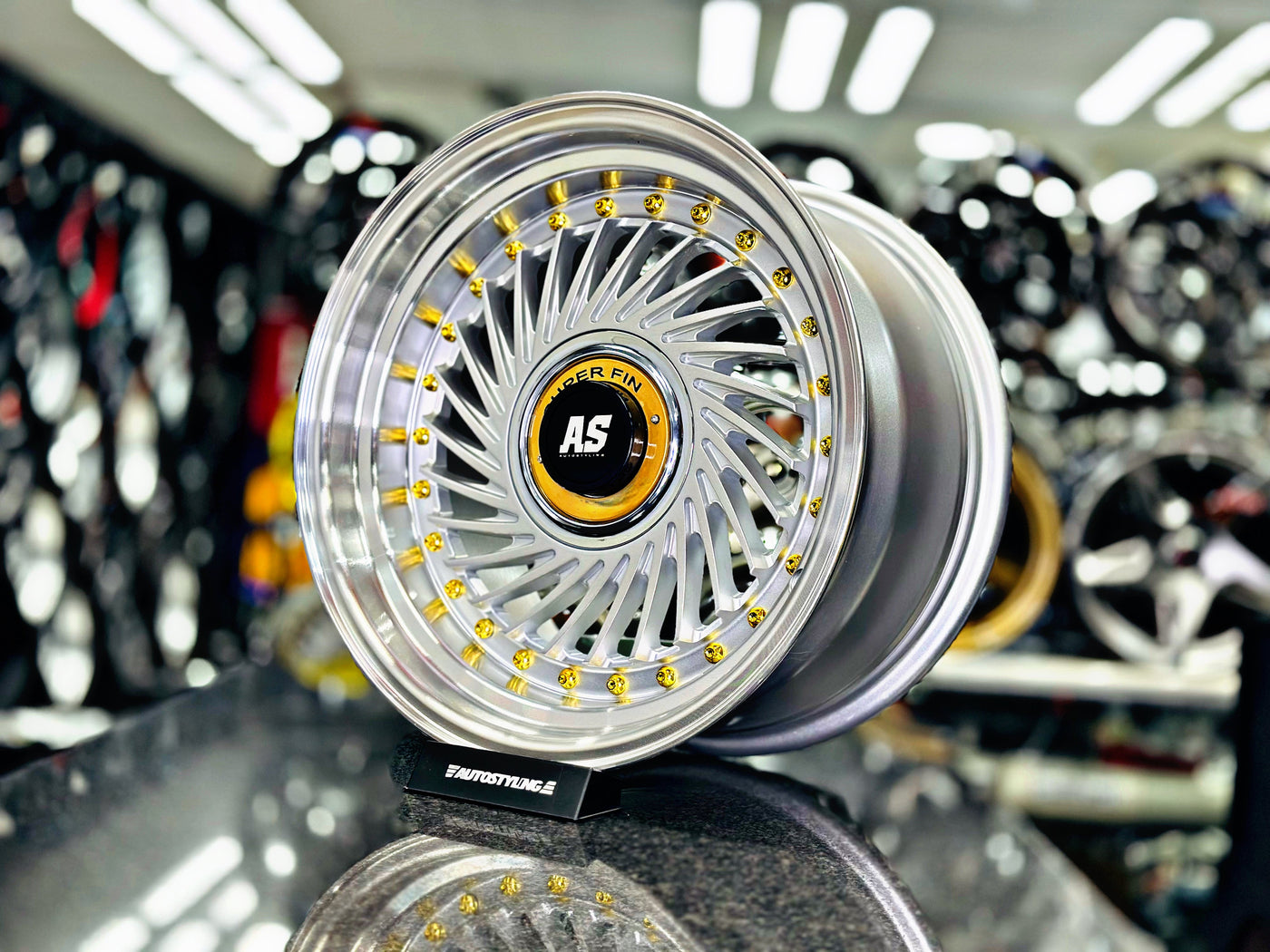 15” AS-SUPERFIN 4/100 & 4/108 SILVER MACHINE FACE  (F) WHEELS