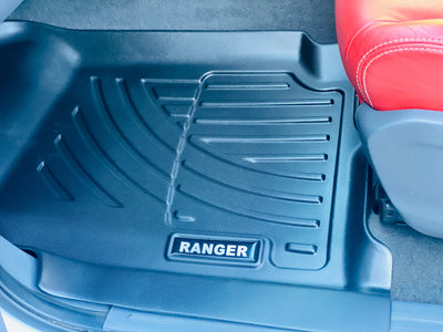 Ford ranger 2012-2020 plastic moulded interior lining mat set