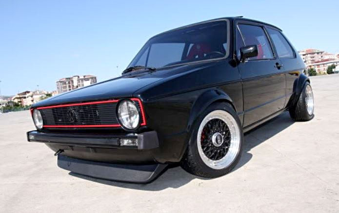VW GOLF MK1 RABBIT FRONT SPOILER MATT BLACK