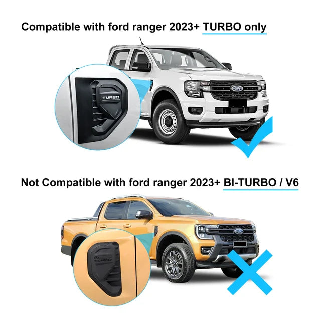 Ford Ranger 2023 side vent cover black