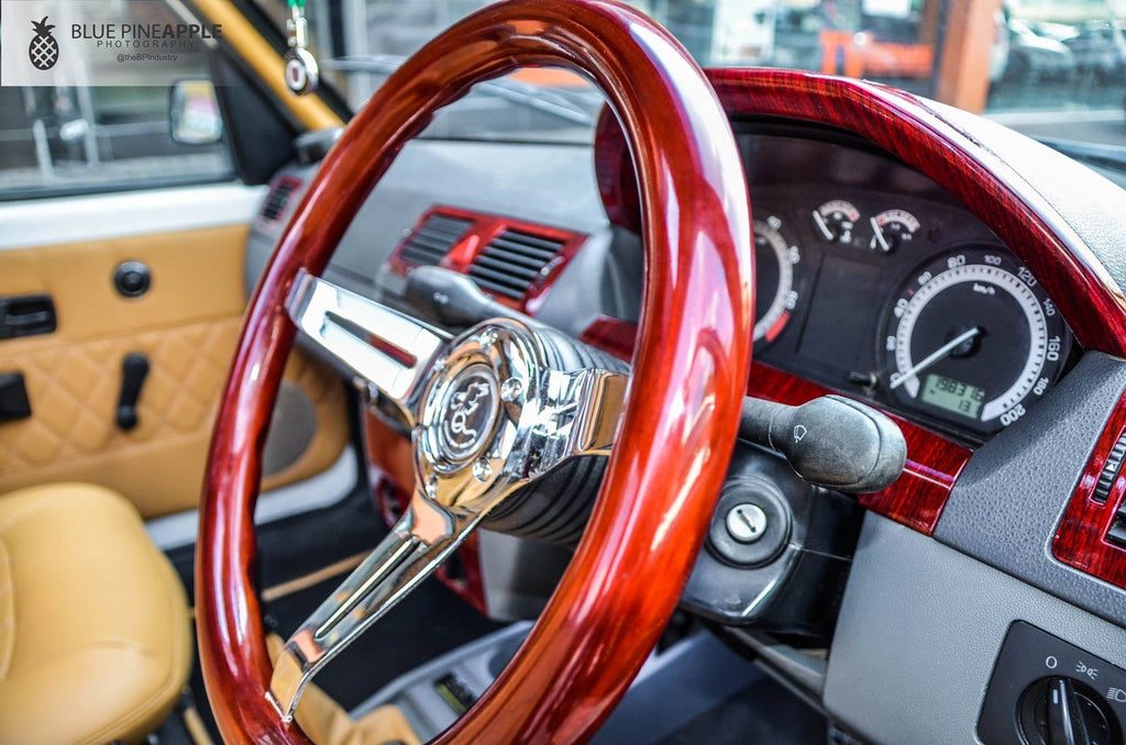 WOODEN STEERING WHEEL 330MM