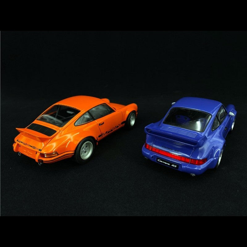 SOLIDO 1:18 SCALE MODEL CAR PORSCHE TWIN PACK 911 RSR & 964 RS 1990