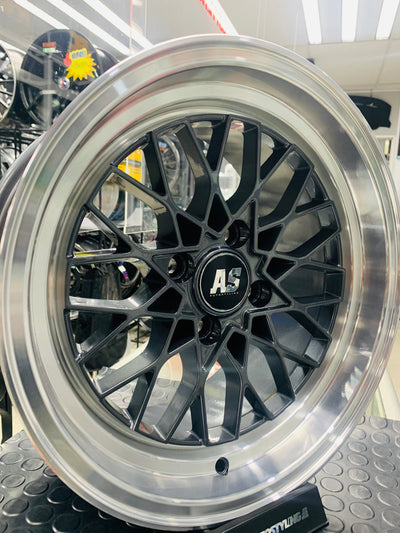 15” AS-AW113 4/100 & 4/114 multi pcd gunmetal wheels