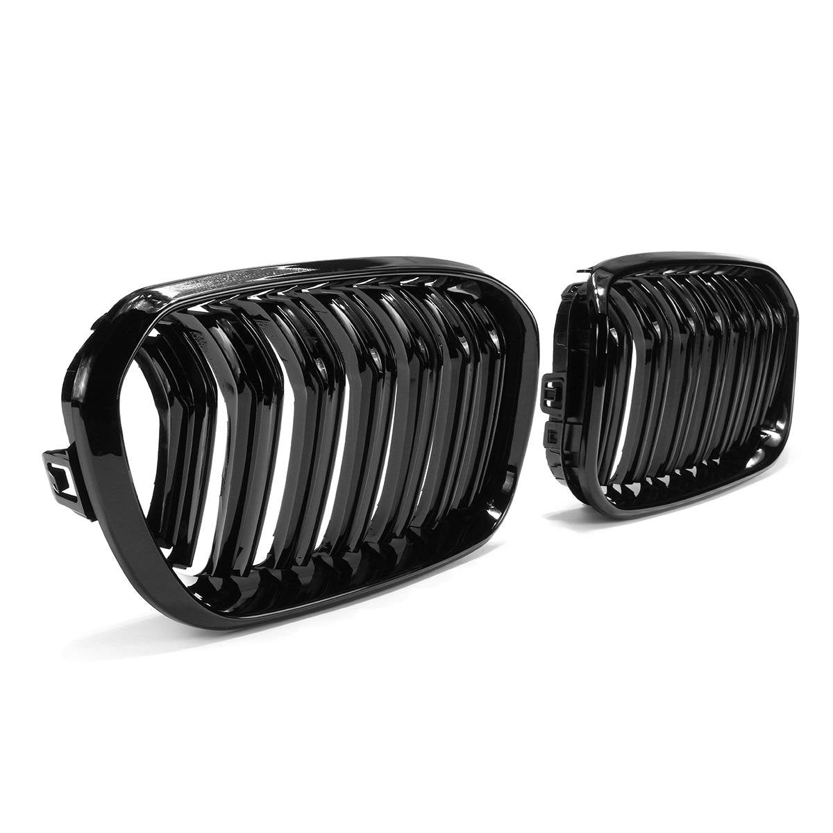 BMW F20 FACELIFT DOUBLE  SLAT GLOSS BLACK GRILLS