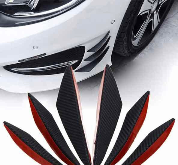 Car Front Bumper Canards Carbon Fiber Car-styling Bumper Lip Splitter Body Spoiler Canards Auto Exterior