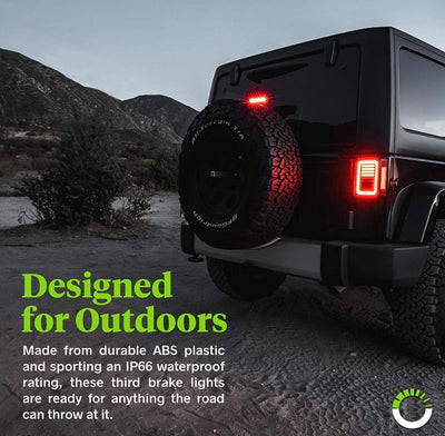 Jeep Wrangler 3rd brake light smoked led