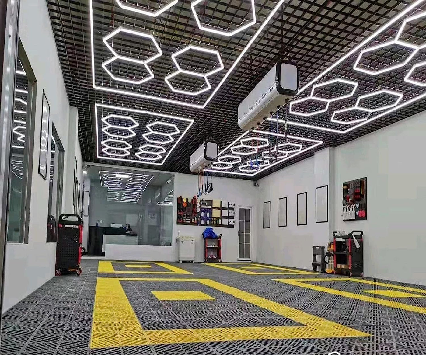 Designer Hexagon /arrow led lights 4.8m x2.4m