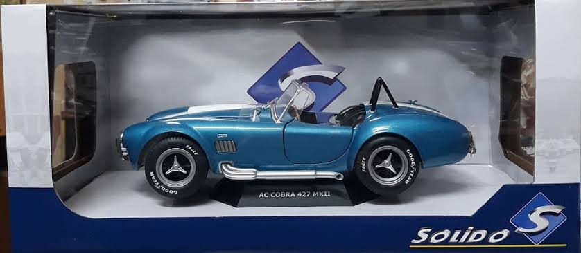SOLIDO 1:18 SCALE MODEL CAR AC SHELBY COBRA 427 MK II - 1965
