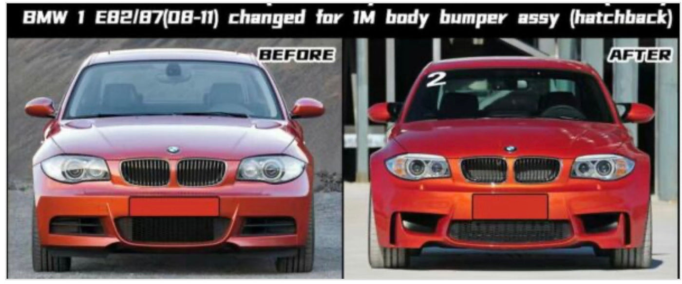 BM E82/ E87  TO 1M FRONT BUMPER UPGRADE