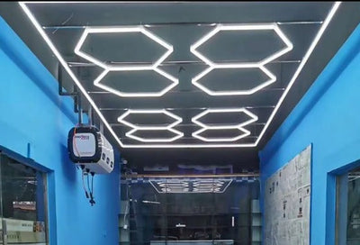 Designer Hexagon /arrow led lights 4.8m x2.4m