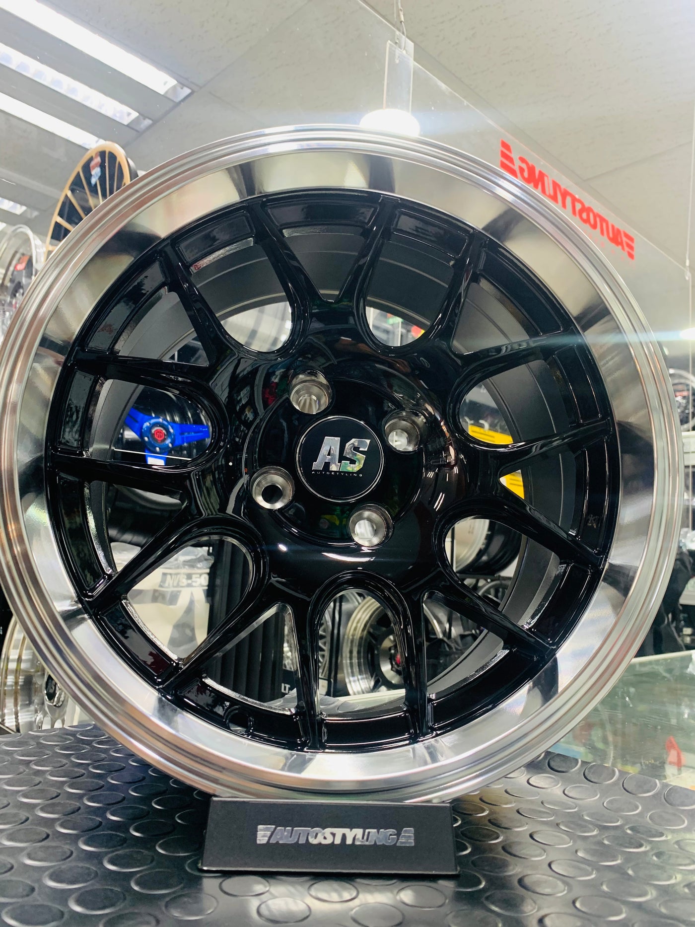 15” AS-TRW 1007 4/100 gloss black  wheels